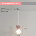 Lampe à suspension rose / Lumière blanche