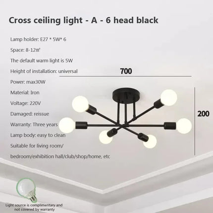 Lustre LED moderne semi-noir blanc et or pour salon et chambre — LZ4M9Q2