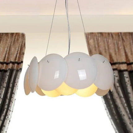 Suspension élégante à trois têtes en verre rond moderne — LZ4X9B