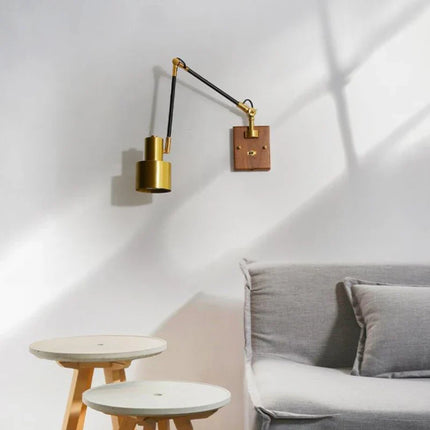 Applique murale pivotante en cuivre et bois massif — LZ4X9JQ