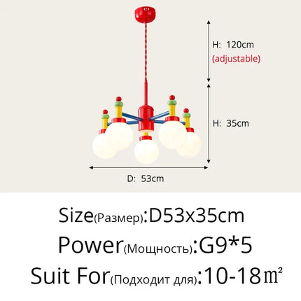 Lustre LED moderne style médiéval pour chambre d'enfant Memphis — LZ4T9QJ