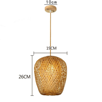Suspension Bambou rotin lumière lampara Techo bambou paille lustre lumière décoration de la maison Art déco plafond suspension lustre