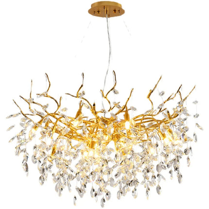 Lustre en verre doré au design luxueux pour intérieur — LZ4X9P2