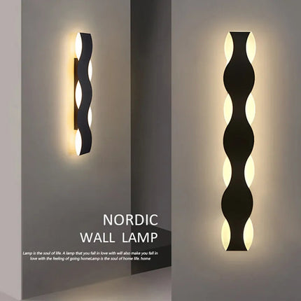 Applique murale LED design vague pour couloir intérieur — LZ4XJ9