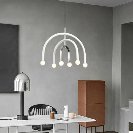 Lustre suspension réglable en fil métallique arc-en-ciel art déco — LZ4P9XQ