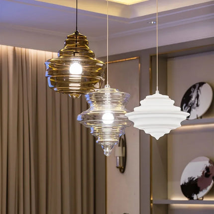 Suspension industrielle vintage en verre pour luminaire artistique — LZ4X9P2