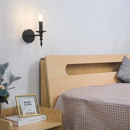 Applique murale rétro en fer style loft nordique avec LED intégrée — LZ4X9VQ