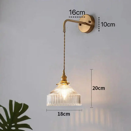 Applique murale moderne en verre avec miroir pour chambre et espace commercial — LZ4X9T