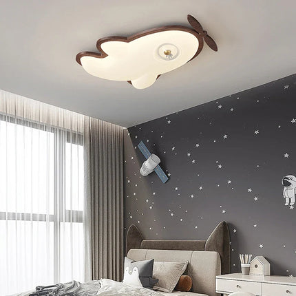 Plafonnier en bois forme avion pour chambre d'enfant — LZ4X9B