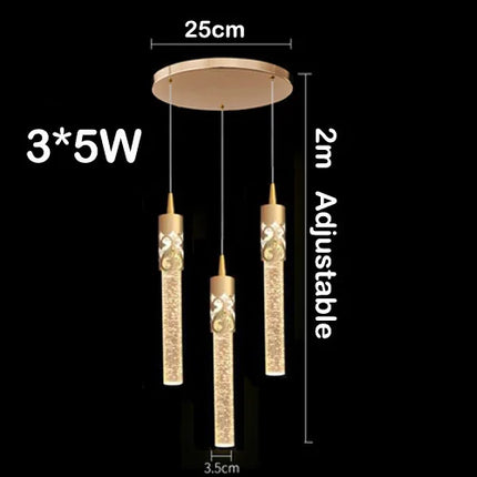 Lustre LED en cristal moderne pour hôtel et bar créatif — LZ4X9P2