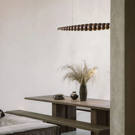 Suspension en bois LED linéaire pour îlot de cuisine et salle à manger — LZ4X9P