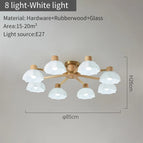 8 lumières blanches