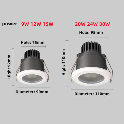 Spot LED rond étanche en aluminium pour intérieur et extérieur — LZ4P9XQ