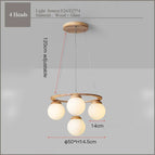 Bois 4 têtes / 90-260V / Lumière blanche-6000K