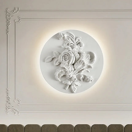 Applique murale circulaire en verre au style rétro pour intérieur élégant — LZ4X9D2