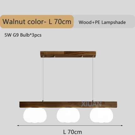 Suspension moderne en bois naturel forme coton — LZ4X9T2