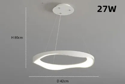 Lustre circulaire LED au design nordique moderne et créatif — LZ4P9XQ