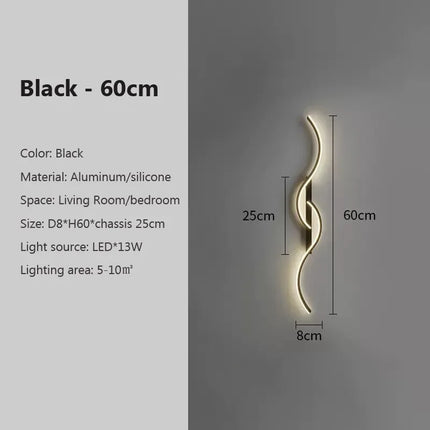 Applique murale LED moderne et minimaliste