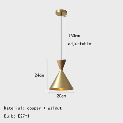 Suspension rétro en laiton avec cordon décoratif réglable — LZ4P9XJ
