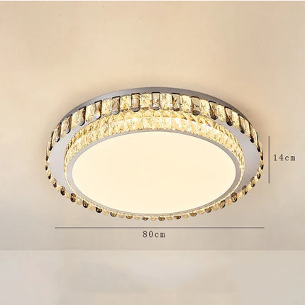 Plafonnier LED rond en cristal design moderne — LZ7D9Q