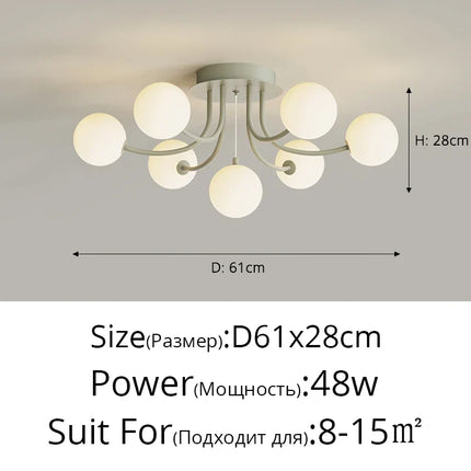 Plafonnier LED moderne au design romantique pour intérieur — LZ4X9Q2