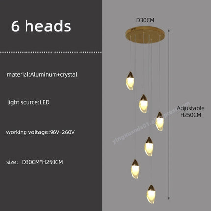 Lustre en cristal design luxe pour éclairage moderne — LZ4X9T1