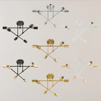 Lustre semi-encastré style nordique galvanoplastie spoutnik — LZ4X9T2