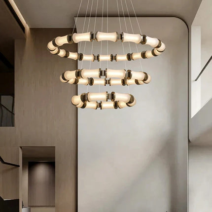 lustre led en verre design moderne de luxe