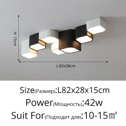 Lustre moderne à lumière géométrique simple — LZ4D7Q9