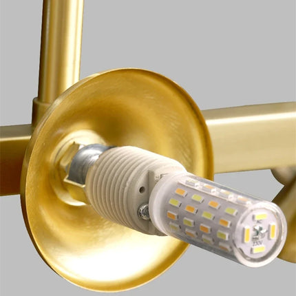 Lustre suspension en cuivre avec globe en verre pour intérieur — LZ4X9P2
