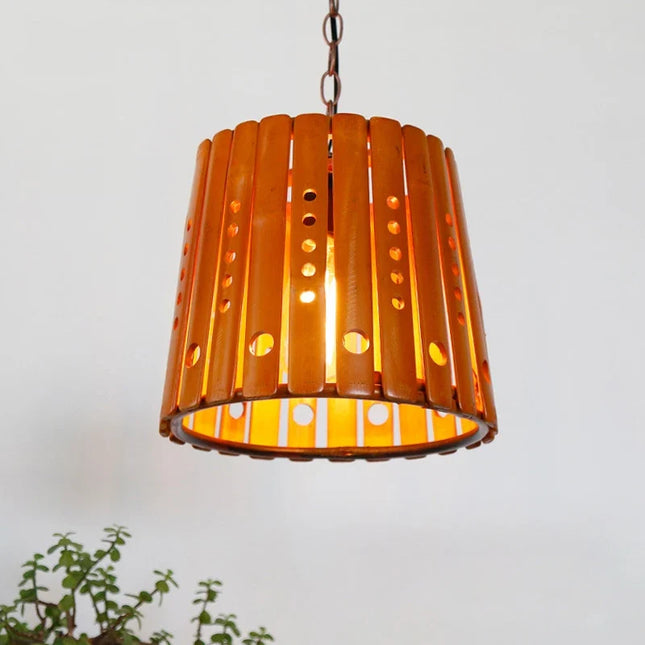 suspension en bambou pour décoration intérieure asiatique