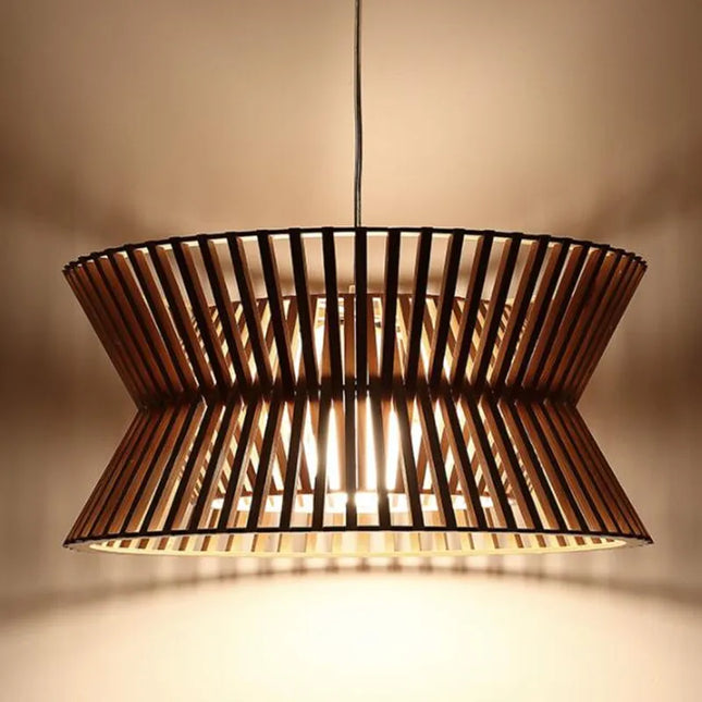 Lustre suspension en bois massif style nord-européen pour intérieur — LZ4X9T2