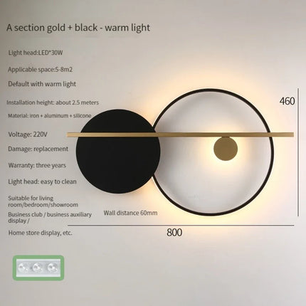 applique murale led moderne pour éclairage décoratif intérieur