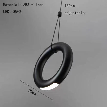Suspension anneau réglable style Art Déco 4000K — LZ4X9M