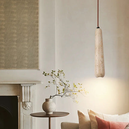 Suspension vintage en pierre naturelle avec éclairage LED intégré — LZ4X9P2