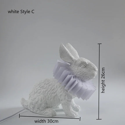Lampe de chevet décorative en résine forme lapin style nordique — LZ4X9P2Q