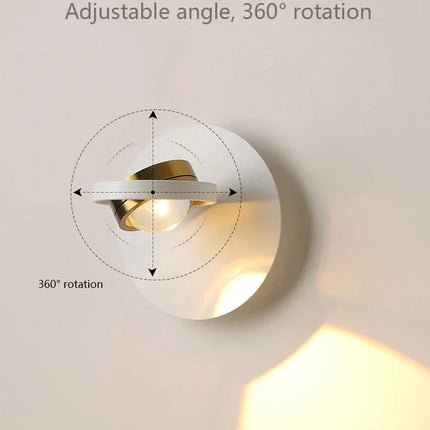 Applique murale scandinave minimaliste rotative avec éclairage LED — LZ4P9XJ