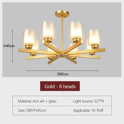 Lustre moderne en verre avec éclairage LED intégré — LZ4P9XQ