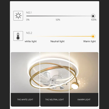 Lustre intérieur avec ventilateur et éclairage intelligent — LZ4X9T