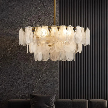 Suspension en verre gourde à motifs nuages style franco-américain — LZ4X9P