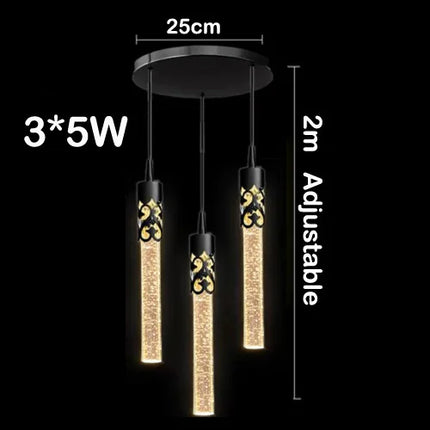 Lustre LED en cristal moderne pour hôtel et bar créatif — LZ4X9P2