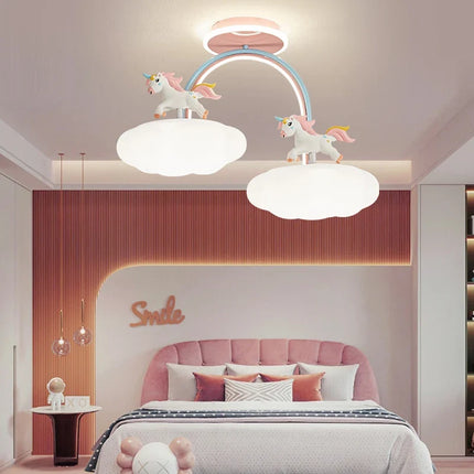 Lustre licorne pour enfants avec télécommande — LZ4G7N1
