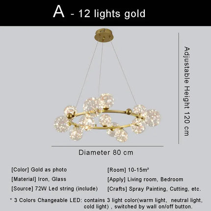 Lustre LED au design nordique pour décoration intérieure — LZ4X9M