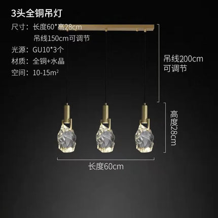 Suspension en cristal de luxe pour décoration intérieure raffinée — LZ4X9QJ2
