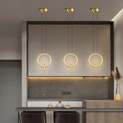 Lustre LED à anneau pour décoration intérieure et extérieure moderne — LZ4X9P