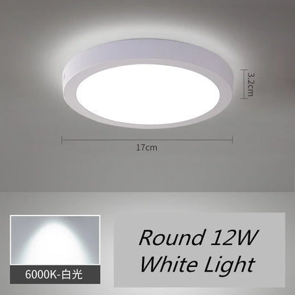Plafonnier LED carré à montage en surface éclairage blanc froid — LZ4X9P