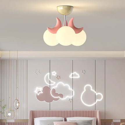 Plafonnier lune doux et moderne pour chambre d'enfant — LZ4X9M