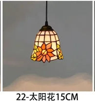 Lustre en verre style Tiffany rétro pour intérieur méditerranéen — LZ4X9P