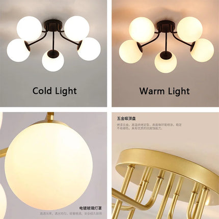 Suspension LED en verre style nordique pour intérieur — LZ4X9P