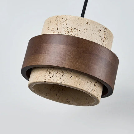 Suspension en bois noyer avec éclairage rétro pour bar et restaurant — LZ4X9T1